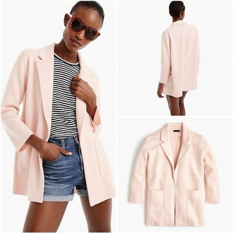 J.Crew Sophie Open-front Sweater Blazer in Subtle Pink - Size XXS